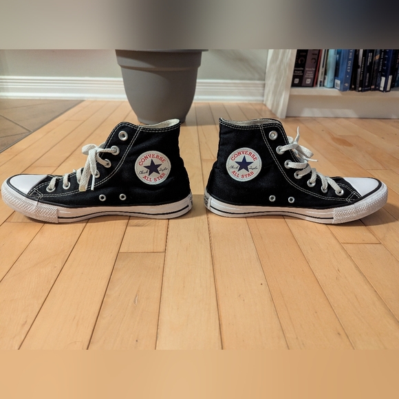 Vintage Converse All Star Chuck taylor High Top Black Sneakers SZ 37 (8 US) - Picture 8 of 14